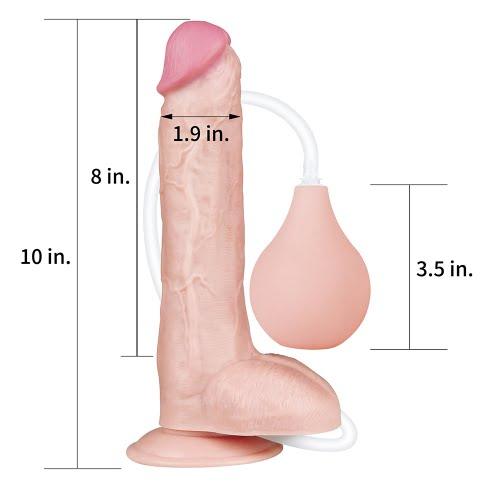 Lovetoy 10" Large Realistic Squirting Dildo With Balls