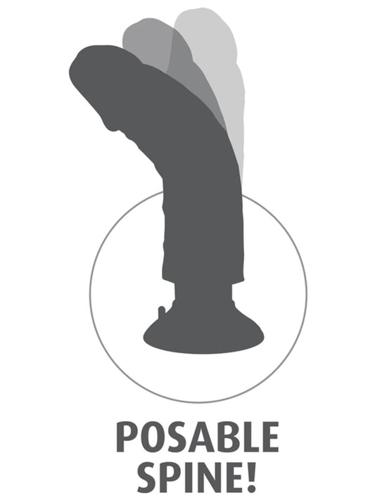 King Cock 6" Vibrating Realistic Dildo