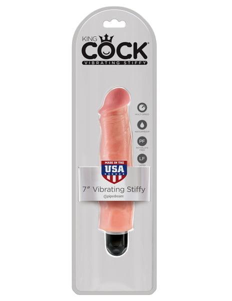 King Cock 7" Vibrating Stiffy Flesh
