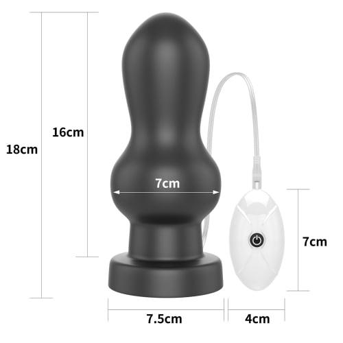 Lovetoy King Sized 7‘’ Vibrating Rammer Butt Plug - Black