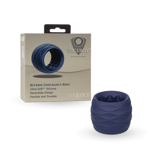 CalExotics Viceroy Reverse Endurance Cock Ring - Blue