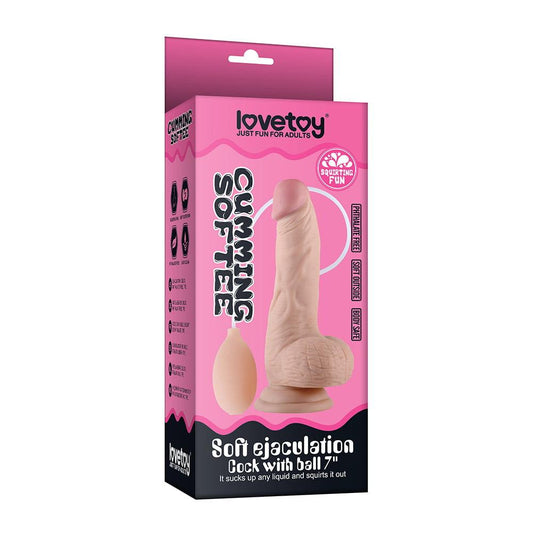 Lovetoy 8"Soft Ejaculation Cock with Balls