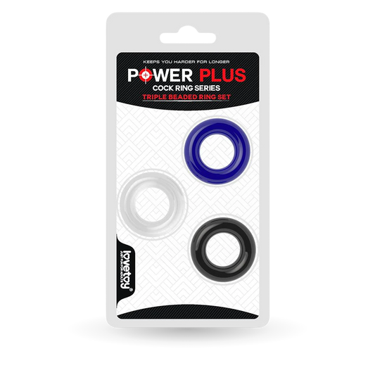 Power Plus Triple Donut Cock Ring Set 3pk