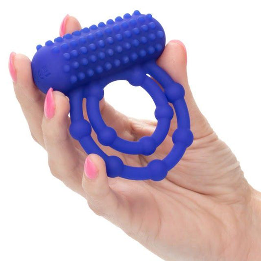 CalExotics 10 Bead Vibrating Maximus Cock & Balls Ring