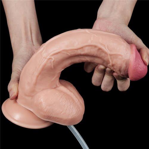 Lovetoy 10" Large Realistic Squirting Dildo With Balls