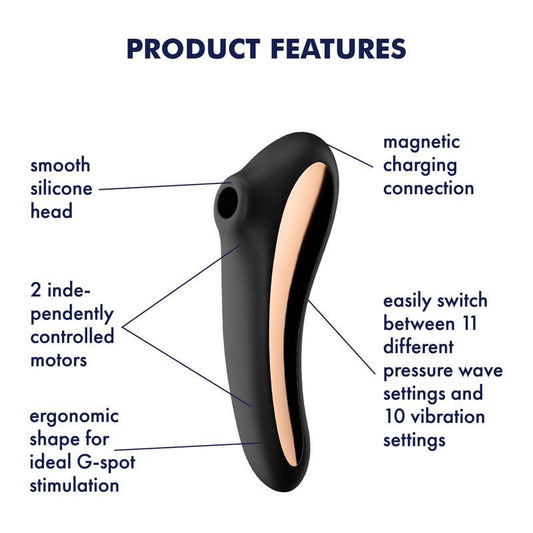 Satisfyer Dual Kiss Clitoral Stimulator & G Spot Vibrator