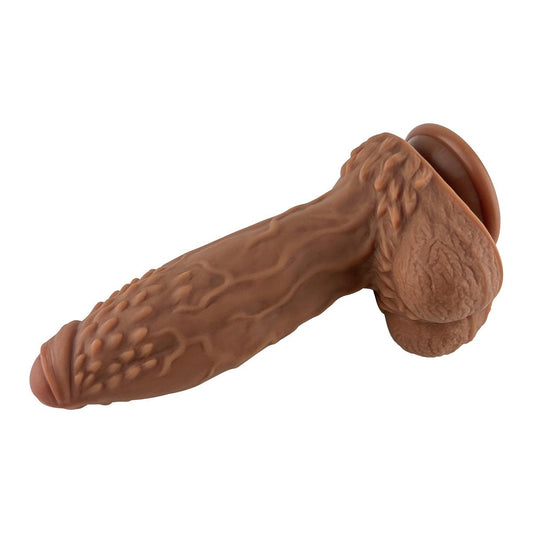 Liquid Silicone Series 8.4'' Rechargeable Thrusting Vibrating Dildo with Remote