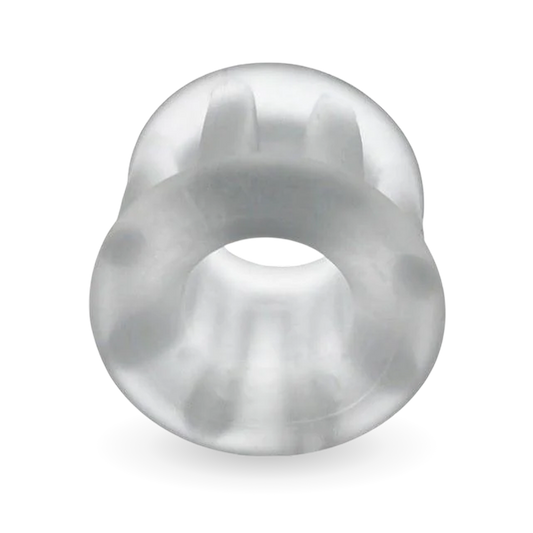 hunkyjunk by Oxballs Gyroballs Ball Stretcher Cockring - Clear Ice
