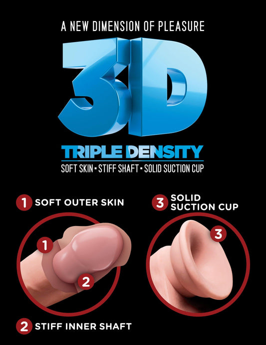 King Cock Plus 9" Triple Density Cock - Light